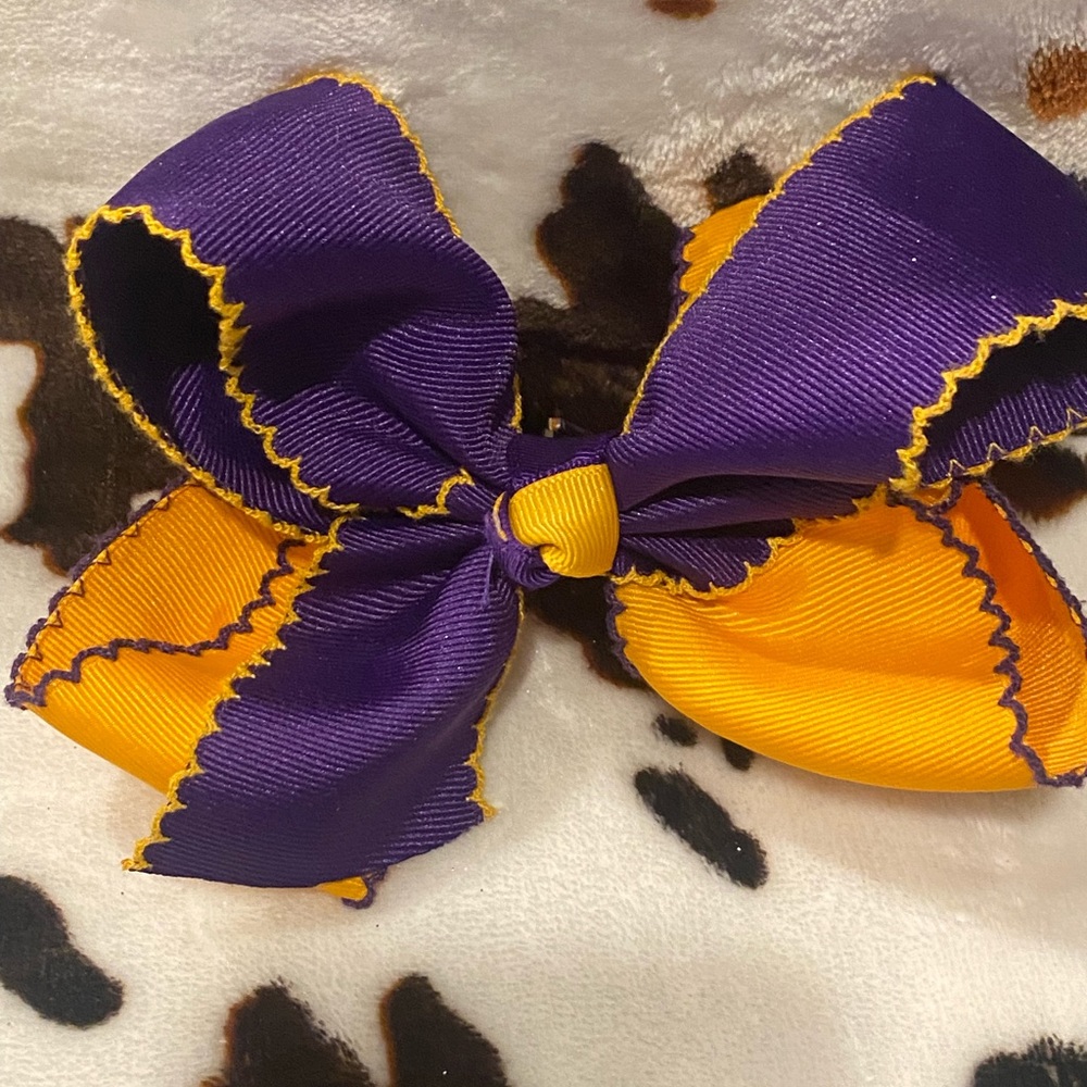 Purple + Gold Bow.